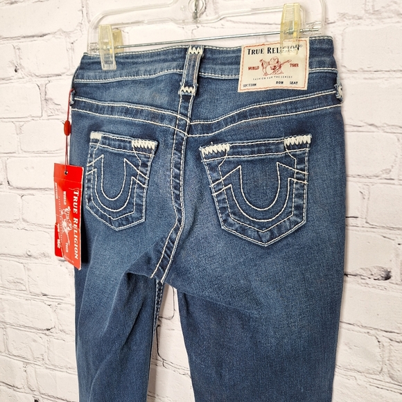 True Religion Genuine Indigo Halle Sup Mid Rise Super Skinny Jeans New Sz 25 - Picture 4 of 12